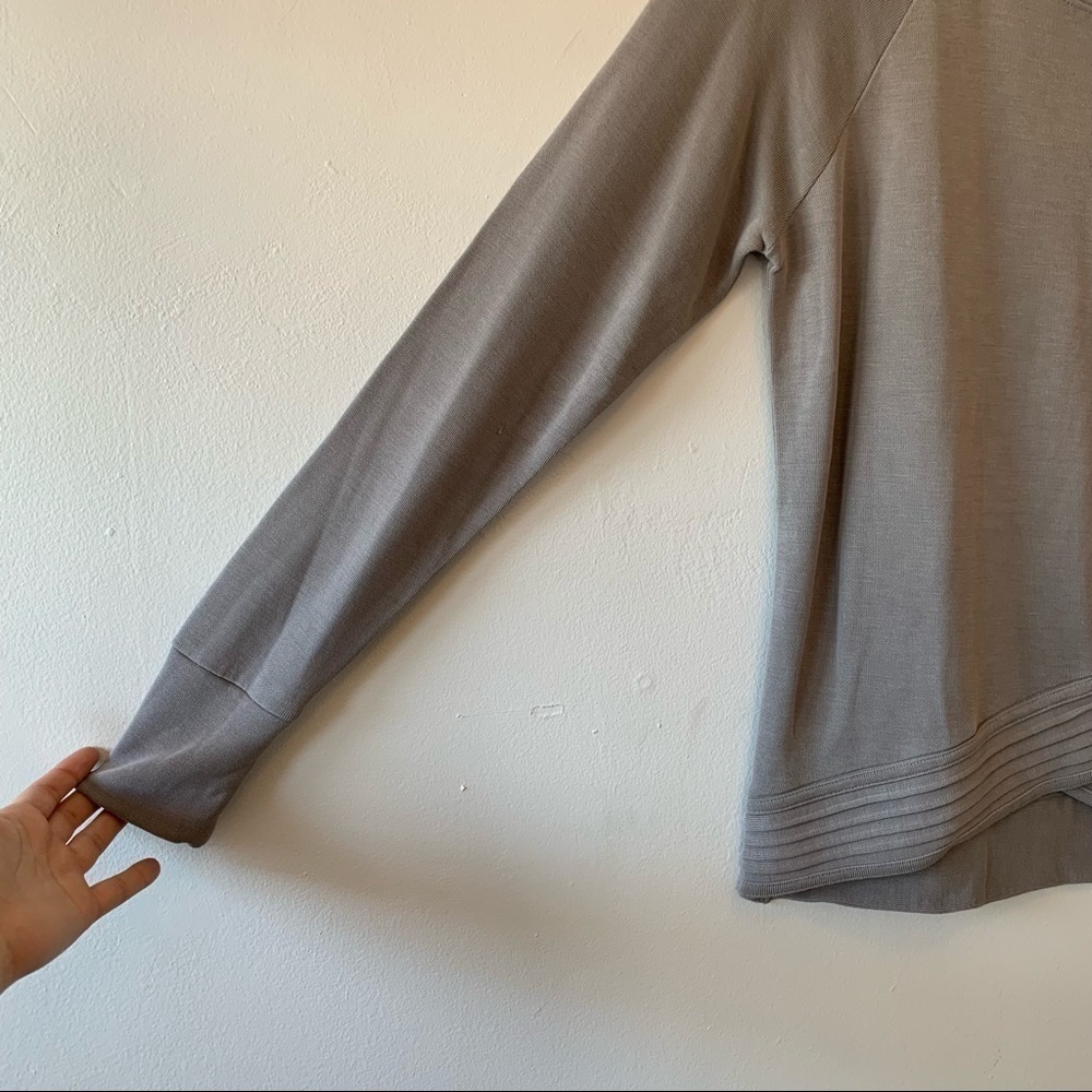 Athleta Serenity Modal Blend Criss Cross Pullover Sweatshirt - Picture 3 of 9